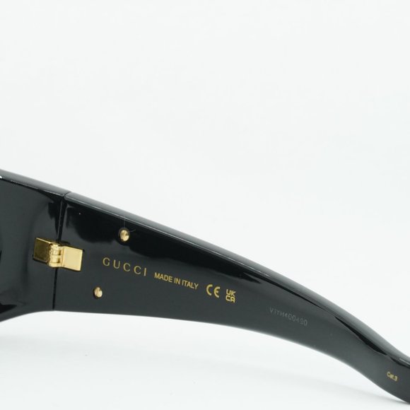 NEWEST GUCCI GG1247S 001 BLACK/GREY SUNGLASSES - Picture 7 of 10